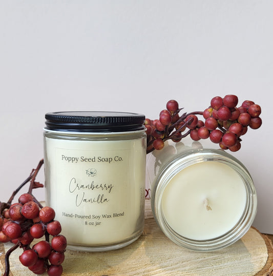 Cranberry Vanilla Soy Wax Candle